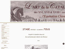 Tablet Screenshot of l-art-de-la-cavalerie.com